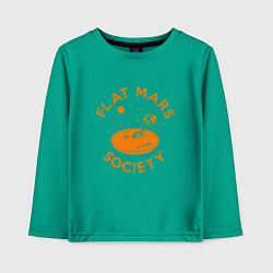 Лонгслив хлопковый детский Flat Mars Society, цвет: зеленый