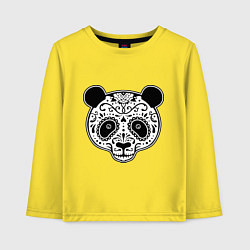 Лонгслив хлопковый детский Панда c узорами, цвет: желтый