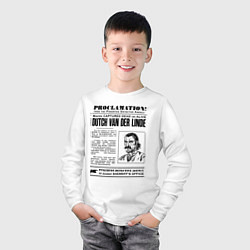 Лонгслив хлопковый детский RDR II: Proclamation, цвет: белый — фото 2