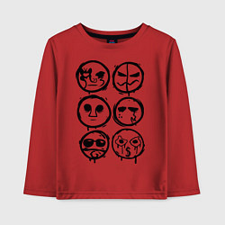 Лонгслив хлопковый детский HU Masks, цвет: красный