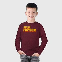 Лонгслив хлопковый детский Pulp Fiction, цвет: меланж-бордовый — фото 2