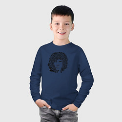 Лонгслив хлопковый детский Jim Morrison, цвет: тёмно-синий — фото 2