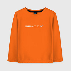 Лонгслив хлопковый детский SpaceX, цвет: оранжевый