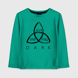 Лонгслив хлопковый детский Dark, цвет: зеленый
