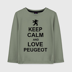 Лонгслив хлопковый детский Keep Calm & Love Peugeot, цвет: авокадо