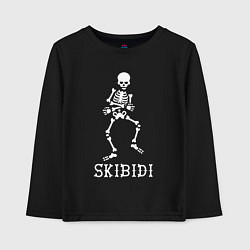 Лонгслив хлопковый детский Little Big: Skibidi, цвет: черный