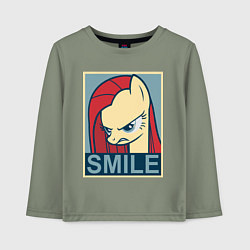 Лонгслив хлопковый детский MLP: Smile, цвет: авокадо