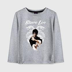 Лонгслив хлопковый детский Bruce Lee dragons, цвет: меланж