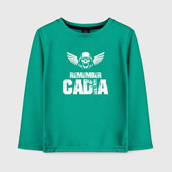 Лонгслив хлопковый детский Remember Cadia - Warhammer, цвет: зеленый