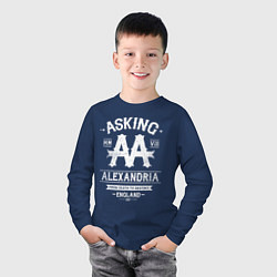 Лонгслив хлопковый детский Asking Alexandria: England, цвет: тёмно-синий — фото 2