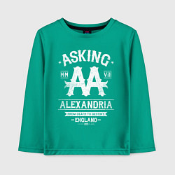 Лонгслив хлопковый детский Asking Alexandria: England, цвет: зеленый