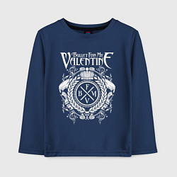 Лонгслив хлопковый детский Bullet For My Valentine, цвет: тёмно-синий