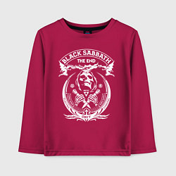 Лонгслив хлопковый детский Black Sabbath: The End, цвет: маджента