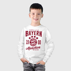 Лонгслив хлопковый детский Bayern Munchen 1900, цвет: белый — фото 2