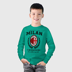 Лонгслив хлопковый детский Milan: I Rossoneri, цвет: зеленый — фото 2