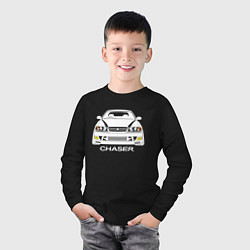 Лонгслив хлопковый детский Toyota Chaser JZX100, цвет: черный — фото 2