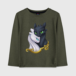 Детский лонгслив Дневная и ночная фурия