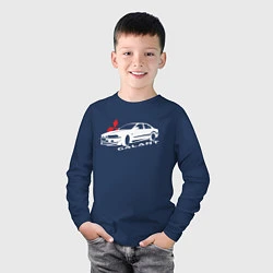 Лонгслив хлопковый детский Mitsubishi Galant, цвет: тёмно-синий — фото 2