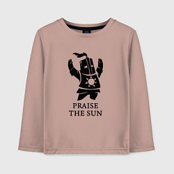 Лонгслив хлопковый детский Praise the Sun, цвет: пыльно-розовый