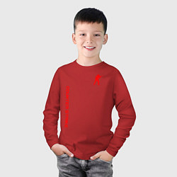 Лонгслив хлопковый детский COUNTER STRIKE, цвет: красный — фото 2