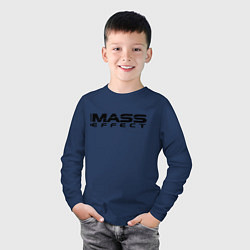 Лонгслив хлопковый детский MASS EFFECT, цвет: тёмно-синий — фото 2