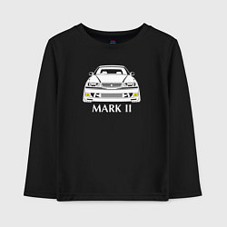 Лонгслив хлопковый детский Toyota Mark2 JZX100, цвет: черный