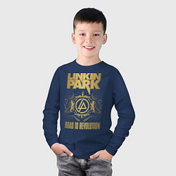 Лонгслив хлопковый детский Linkin Park: Road to Revolution, цвет: тёмно-синий — фото 2