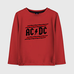 Лонгслив хлопковый детский AC/DC Voltage, цвет: красный
