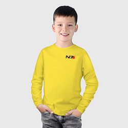 Лонгслив хлопковый детский Mass Effect N7, цвет: желтый — фото 2