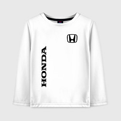 Лонгслив хлопковый детский HONDA, цвет: белый