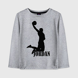 Лонгслив хлопковый детский Jordan Basketball, цвет: меланж