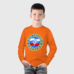 Лонгслив хлопковый детский Emercom Russia, цвет: оранжевый — фото 2