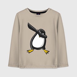 Лонгслив хлопковый детский DAB Pinguin, цвет: миндальный