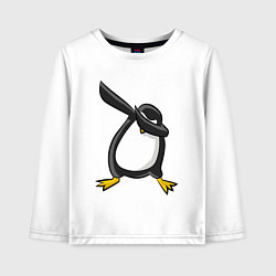 Лонгслив хлопковый детский DAB Pinguin, цвет: белый