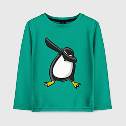 Лонгслив хлопковый детский DAB Pinguin, цвет: зеленый