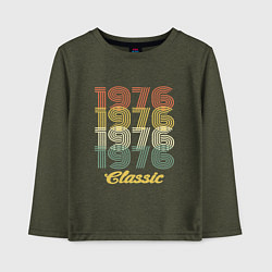 Лонгслив хлопковый детский 1976 Classic, цвет: меланж-хаки