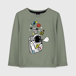 Лонгслив хлопковый детский Cosmos, цвет: авокадо