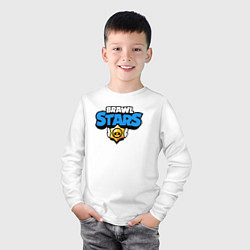 Лонгслив хлопковый детский BRAWL STARS, цвет: белый — фото 2