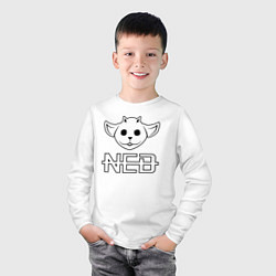 Лонгслив хлопковый детский TOP: NED, цвет: белый — фото 2