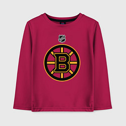Лонгслив хлопковый детский Boston Bruins NHL, цвет: маджента