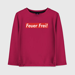 Лонгслив хлопковый детский Feuer Frei!, цвет: маджента