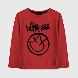 Лонгслив хлопковый детский BLINK-182, цвет: красный