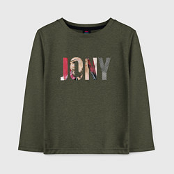 Лонгслив хлопковый детский Jony Аллея, цвет: меланж-хаки