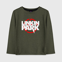 Лонгслив хлопковый детский LINKIN PARK, цвет: меланж-хаки