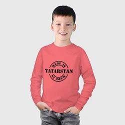 Лонгслив хлопковый детский Made in Tatarstan, цвет: коралловый — фото 2