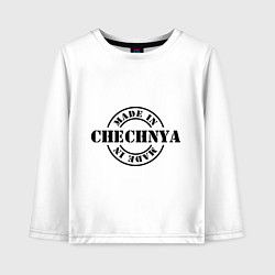 Лонгслив хлопковый детский Made in Chechnya, цвет: белый