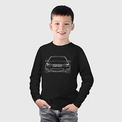 Лонгслив хлопковый детский BMW E60, цвет: черный — фото 2
