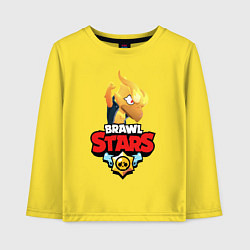 Лонгслив хлопковый детский BRAWL STARS CROW PHOENIX, цвет: желтый