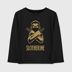 Лонгслив хлопковый детский Slotherine, цвет: черный