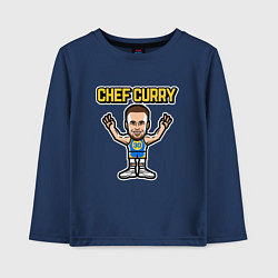 Лонгслив хлопковый детский Chef Curry, цвет: тёмно-синий